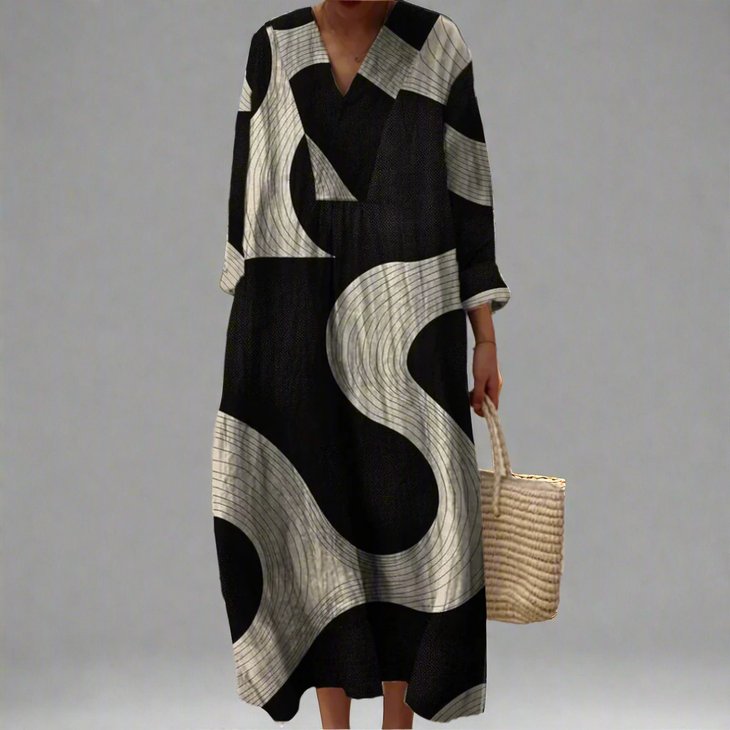 Karen™ | Elegancka sukienka geometryczna