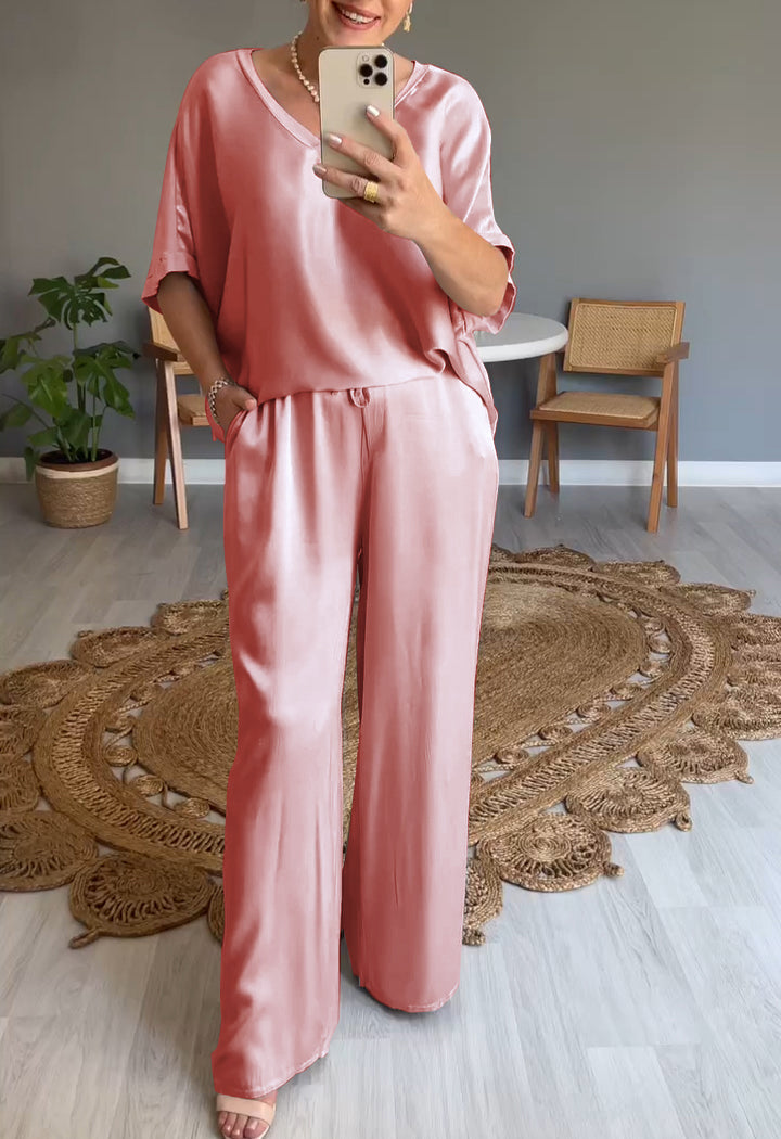 Elena | Casual dwuczęściowy zestaw z okrągłym dekoltem